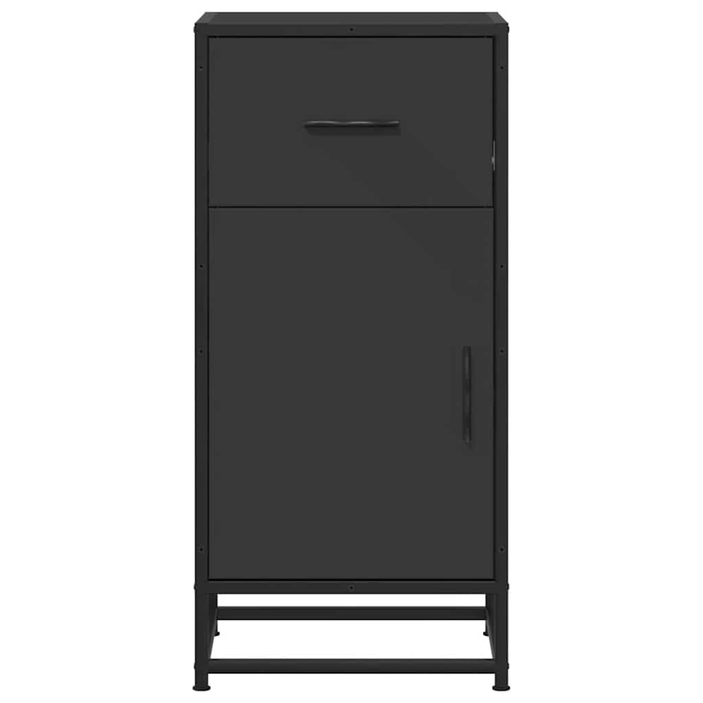 Sideboard Schwarz 35,5x35x76 cm Holzwerkstoff und Metall